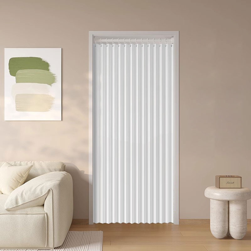 Partition Screen Divider - Akkordeon-Falttürvorhang, Plissierter Raumteiler, Einziehbarer Stoff-Sichtschutz für