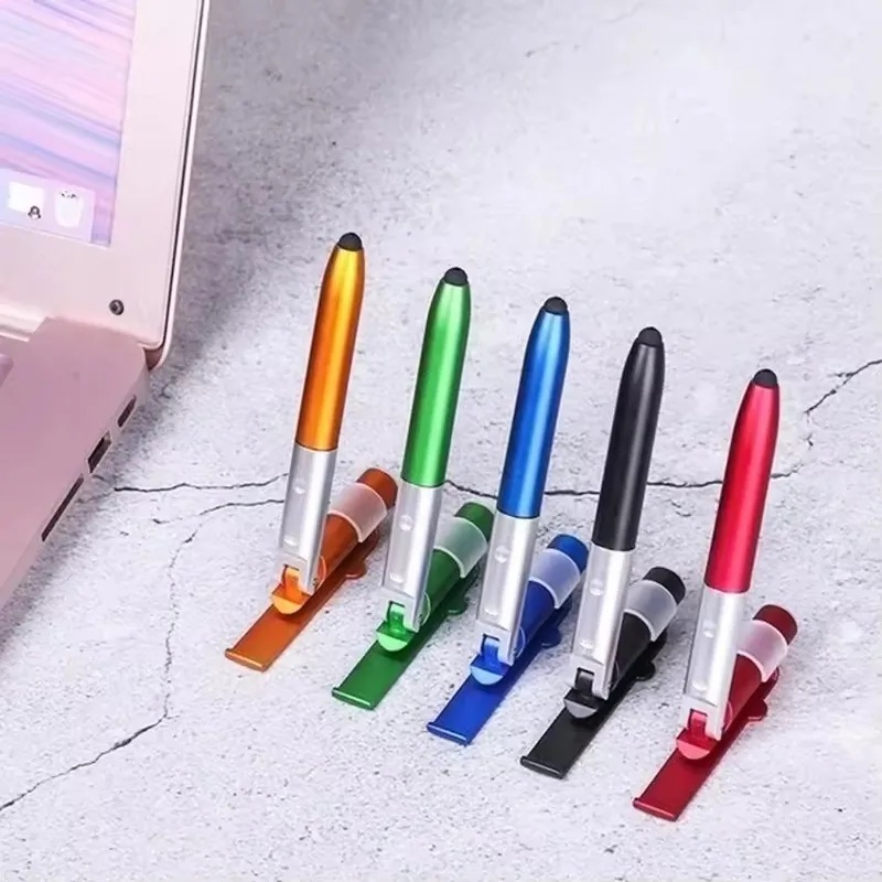 Desk Organizer - 4-in-1 Multifunktions-Kugelschreiber mit LED-Licht, faltbarem Telefonhalter,