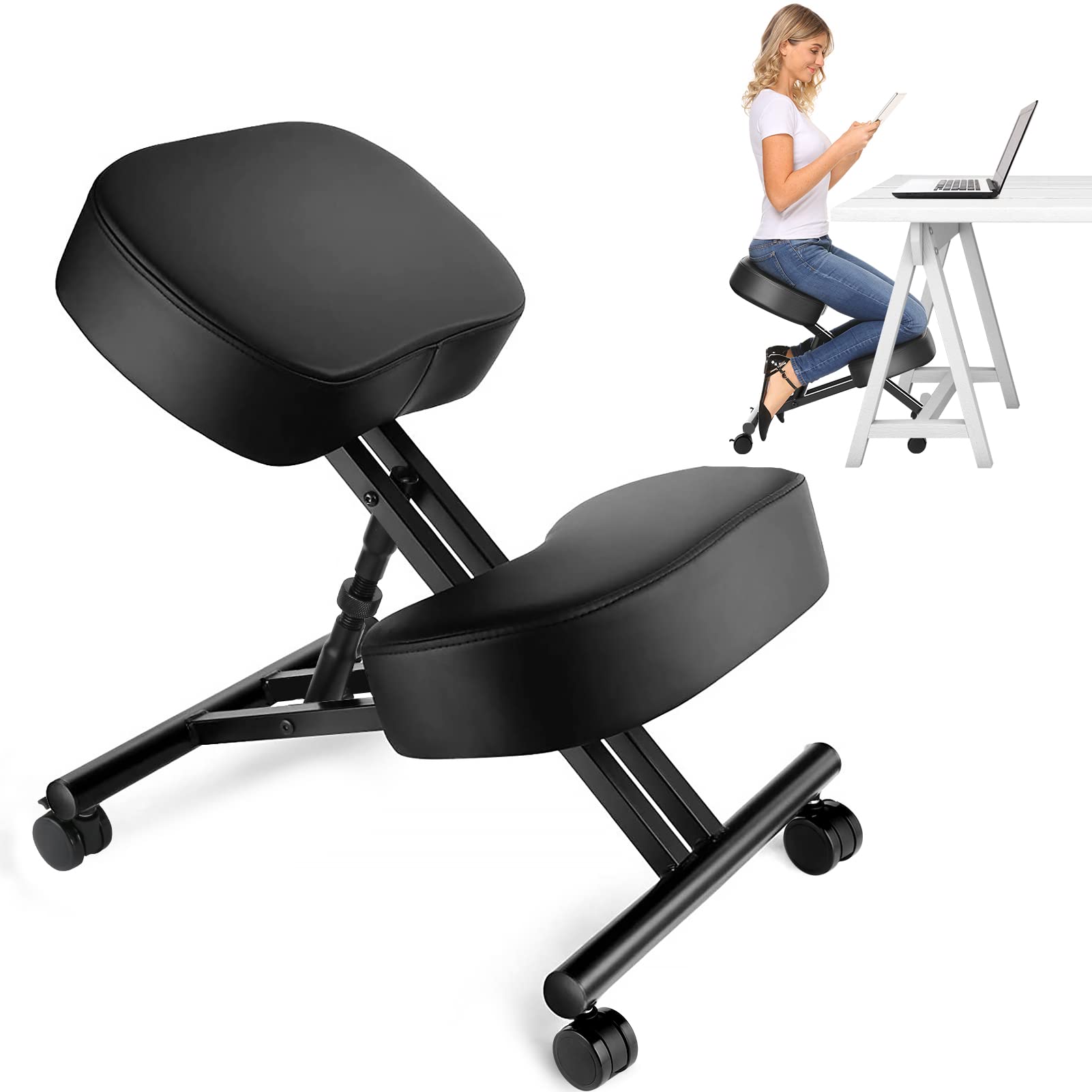 Office Chair - Ergonomischer Kniestuhl für Büro, Verstellbarer Hocker