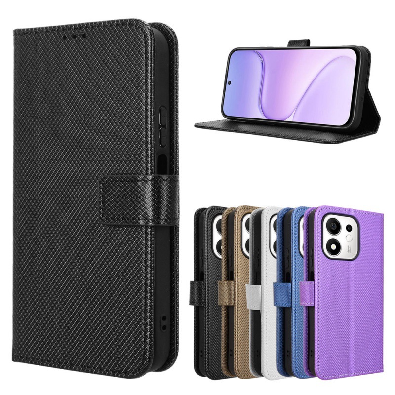 Bookshelf - Schlichte Leder-Klapphülle für Honor 600 Smart