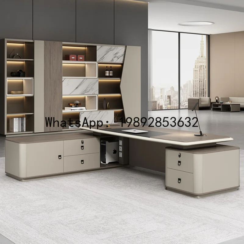 Office Chair - H5.15 Präsidentenbüro-Chefschreibtisch, Vorstandsvorsitzenden-Büro, lackierter Manager-Schreibtisch, Büroschreibtisch