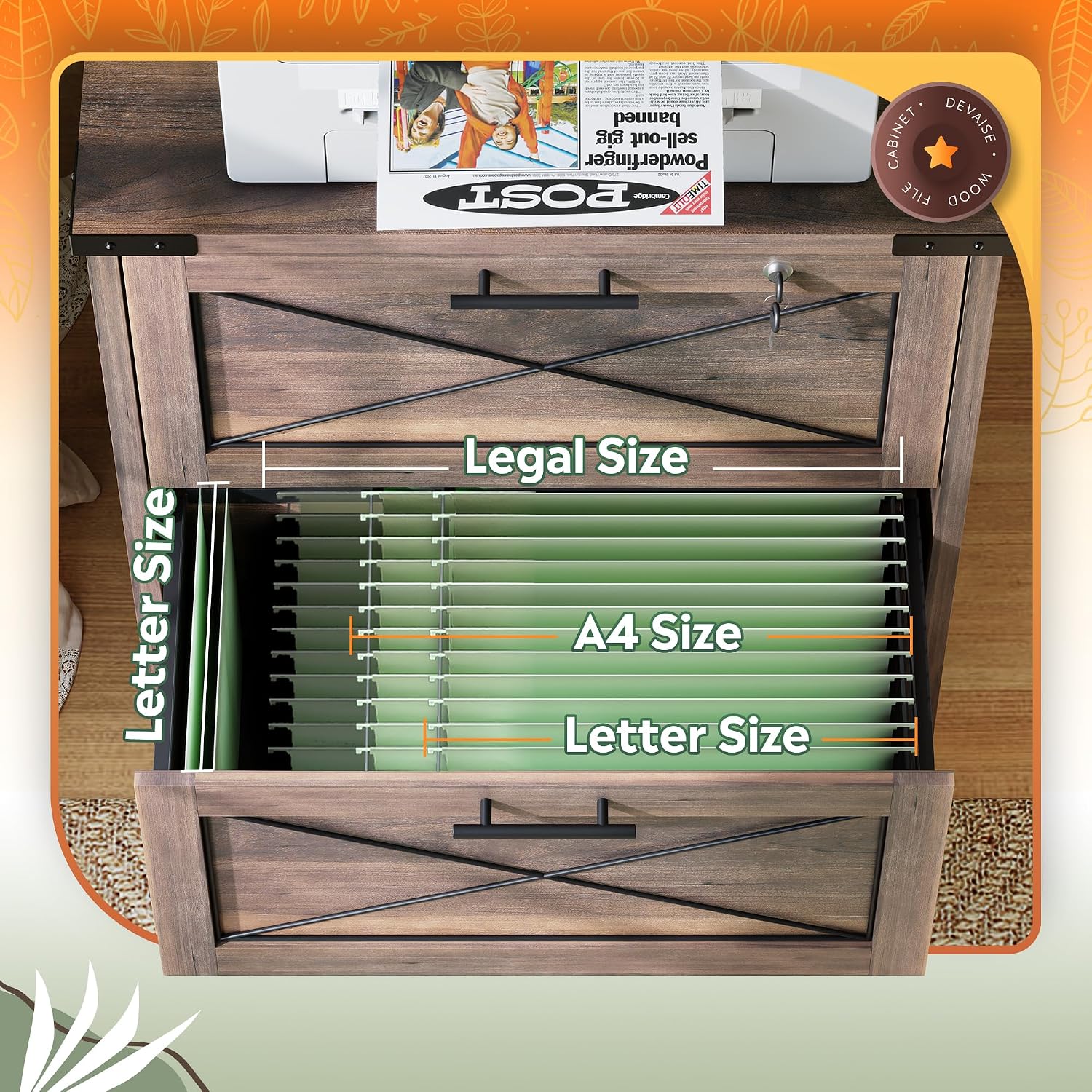 Lateraler Aktenschrank aus Hol – Printer Stand Bewertung und Preis