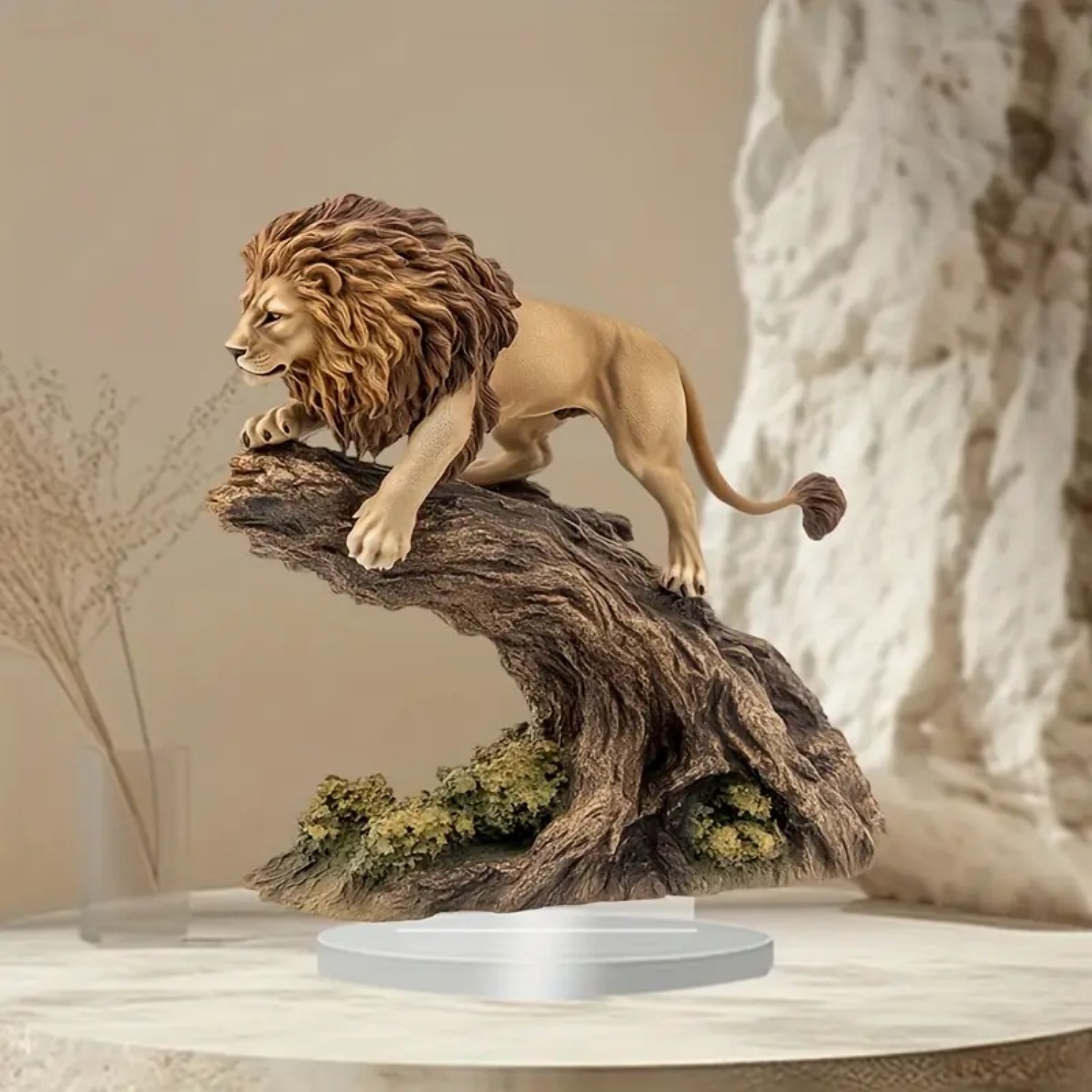 Männliche Löwenstatue, 2D-Flac – Office Furniture Brands Bewertung und Preis